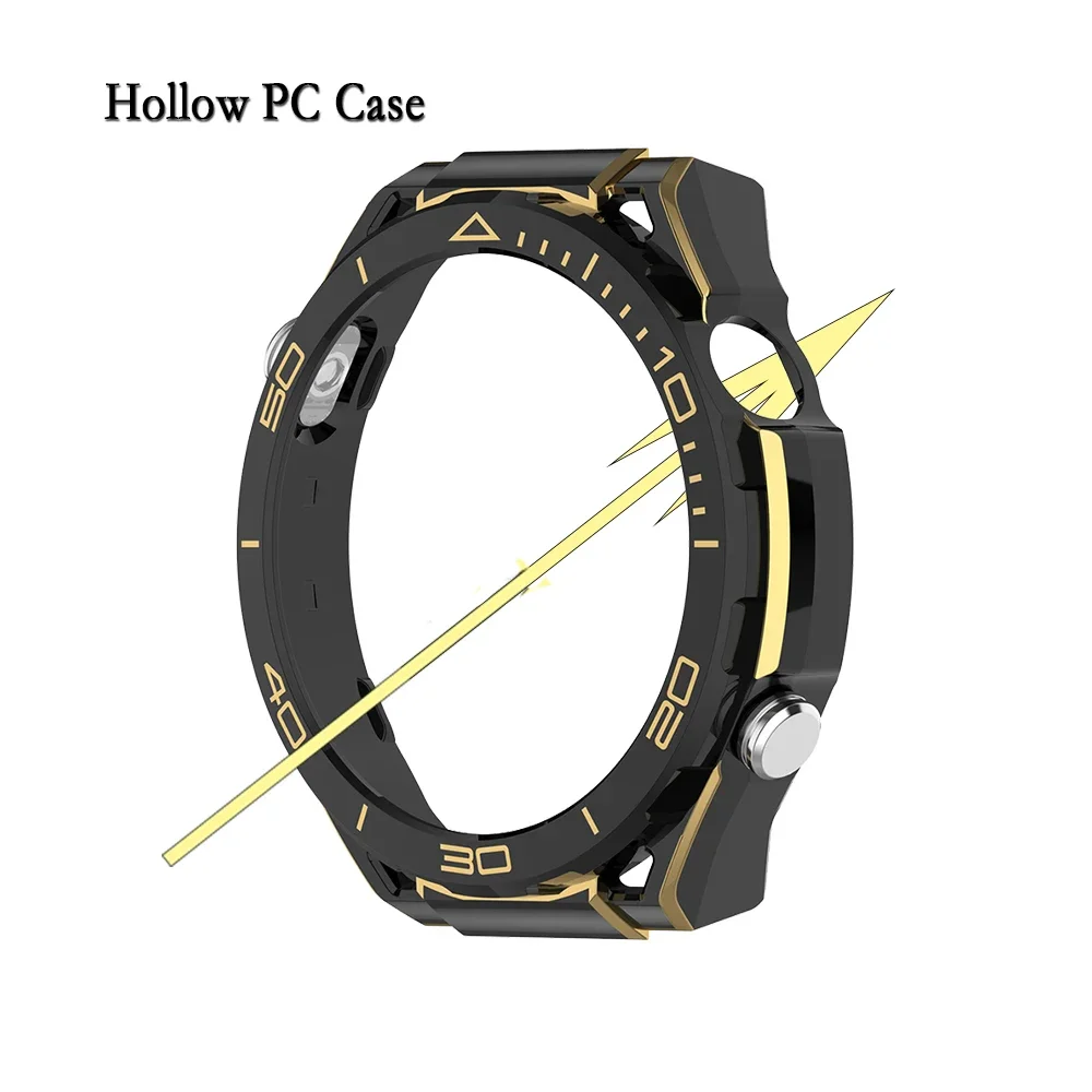 حافظة ساعة لهاتف هواوي GT6 46 ملم متينة وصلبة من البولي كربونات حافظة حماية مجوفة لهاتف هواوي GT6 46 مزخرفة بمقاييس