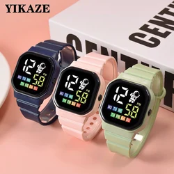 YIKAZE-reloj inteligente LED para niños, pulsera Digital con fecha y semana, resistente al agua, electrónico, deportivo