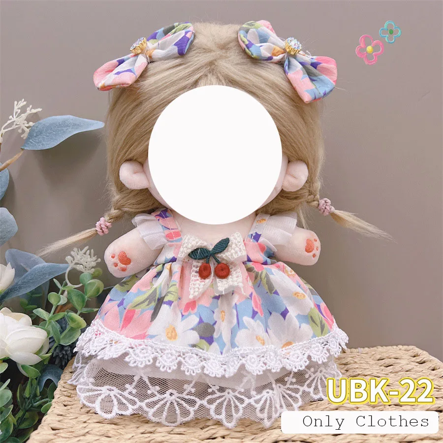 Cute Dres Jk Uniform Clothes for 20cm Cotton Plush Lolita Dress Up Clothing Skirt Fashion Casual Suit Socks Girl Toy Accessories