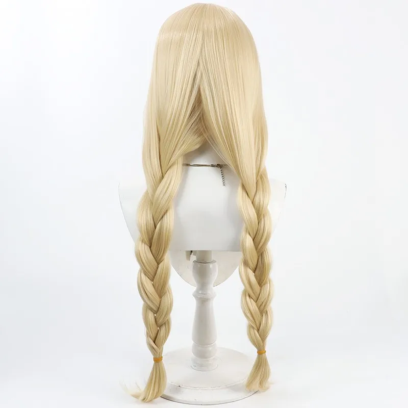 أنيمي لعبة كلوستر شعر مستعار تأثيري ذيل حصان مزدوج الاصطناعية ألياف مقاومة للحرارة الشعر هالوين كرنفال حفلة الدعامة للنساء الفتيات