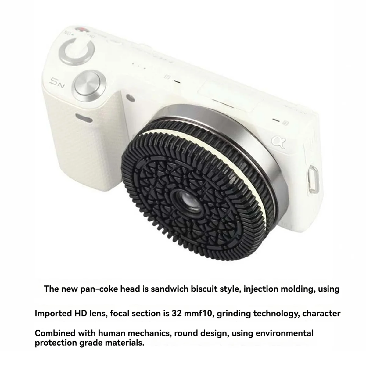 AA84 32mm F10 Free Focus Pancake Lens for Sony E-Mount Series Mirrorless Cameras