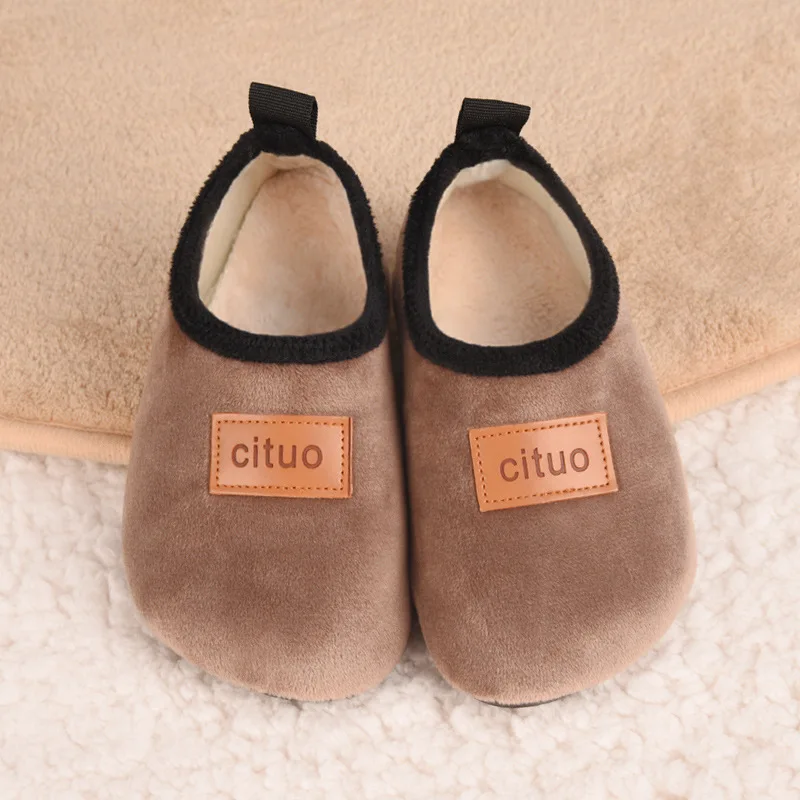 Winter Children Floor Shoes For Baby Slippers Kids Plush Warm Boys Girl Soft Anti-slip Nursey Indoor School Kids Shoes