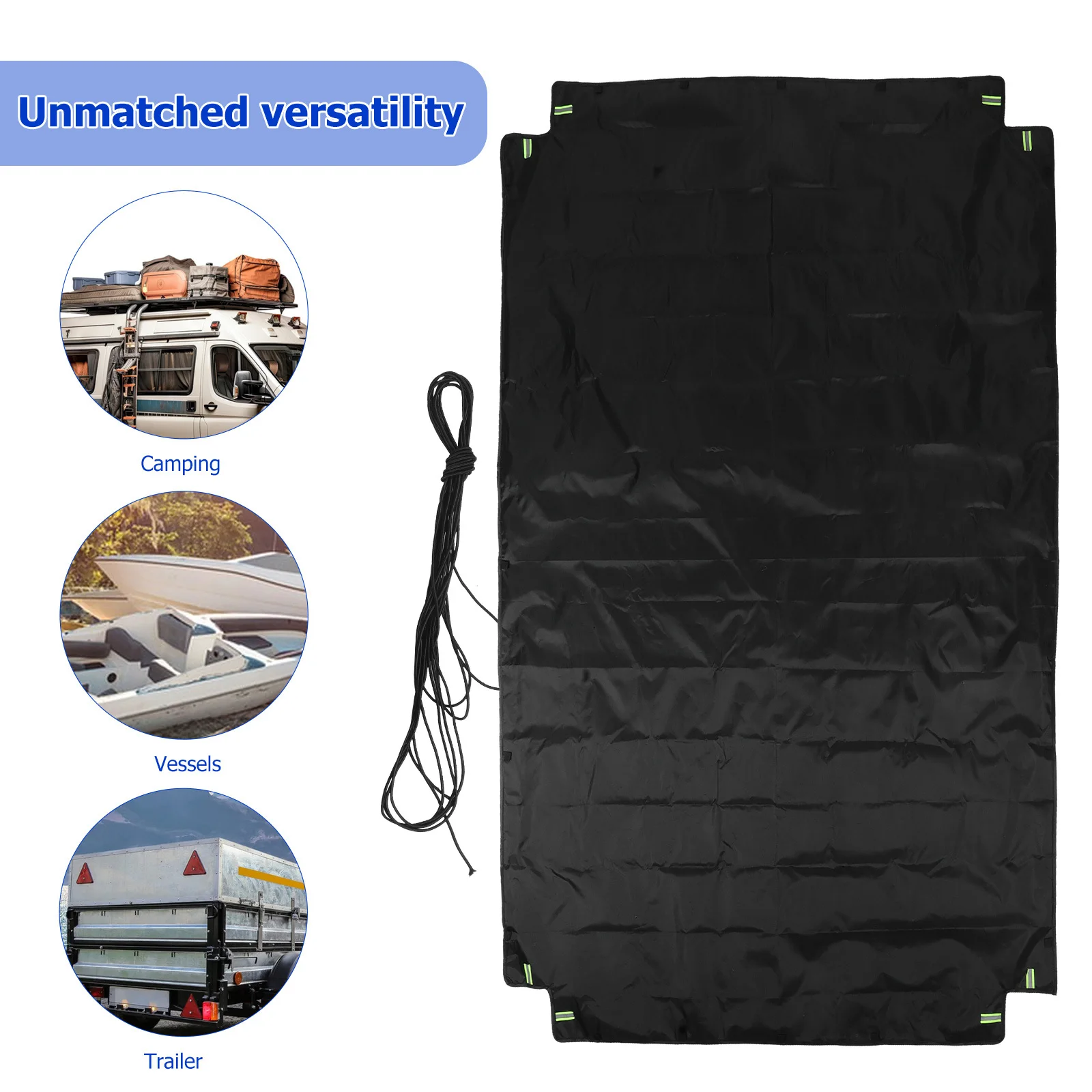 Penutup Trailer Utilitas Kain Oxford Lipat Untuk Gerobak Sampah Bak Truk Pikap Terpal Pelindung Tricycle Luar Ruangan Penutup Gerobak