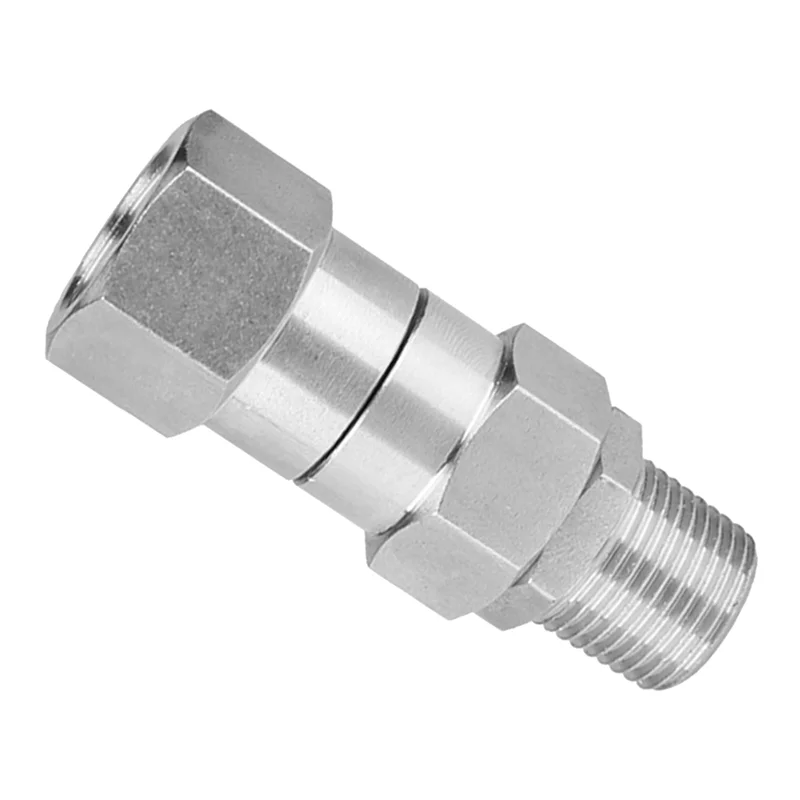 

B17B 10X High Pressure Washer Swivel Joint 3/8 Inch Pressure Washer Hose Fittings 360 Degree Rotation Connector Car Washing