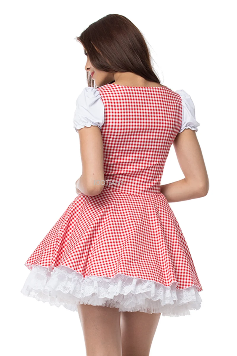 New Oktoberfest Traditional Festival Wench Costume Women Bavarian Dirndl Dress Casual Dirndls Costume Chic Oktoberfest Dress