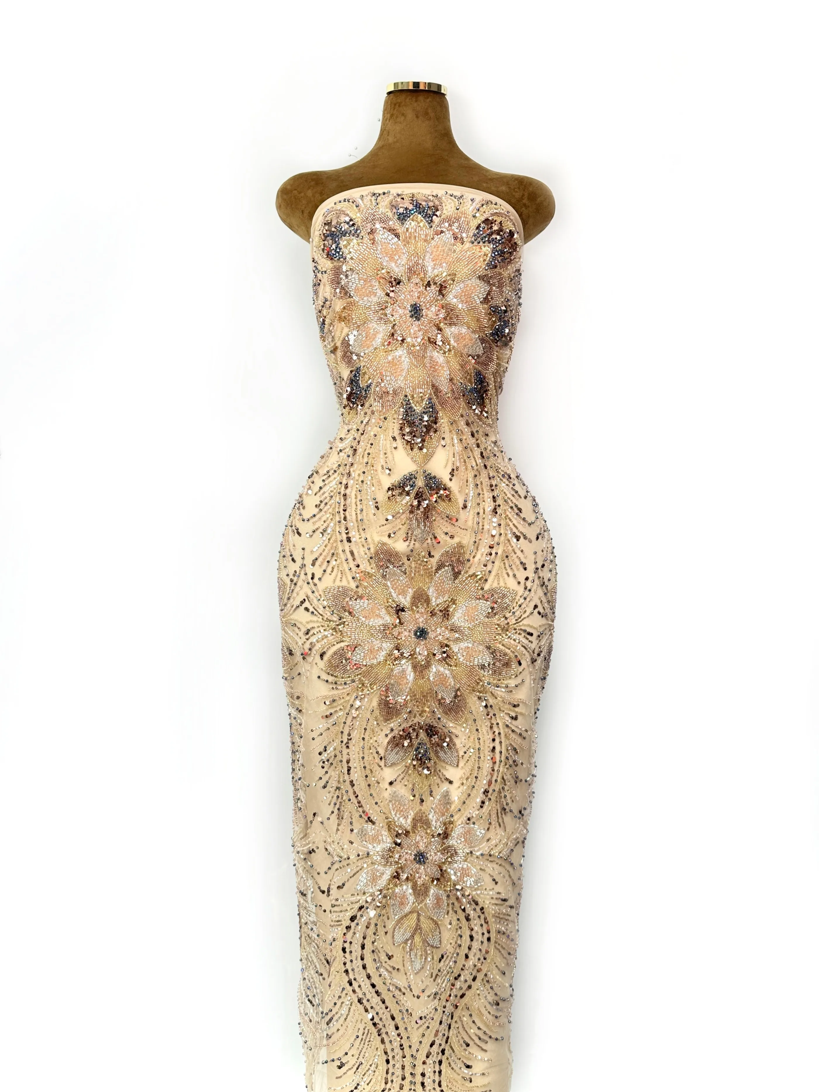 

Роскошный французский стиль, вышивка бисером и блестками, французский тюль, ткань в европейском стиле, материал свадебного платья, нигерийский дизайн