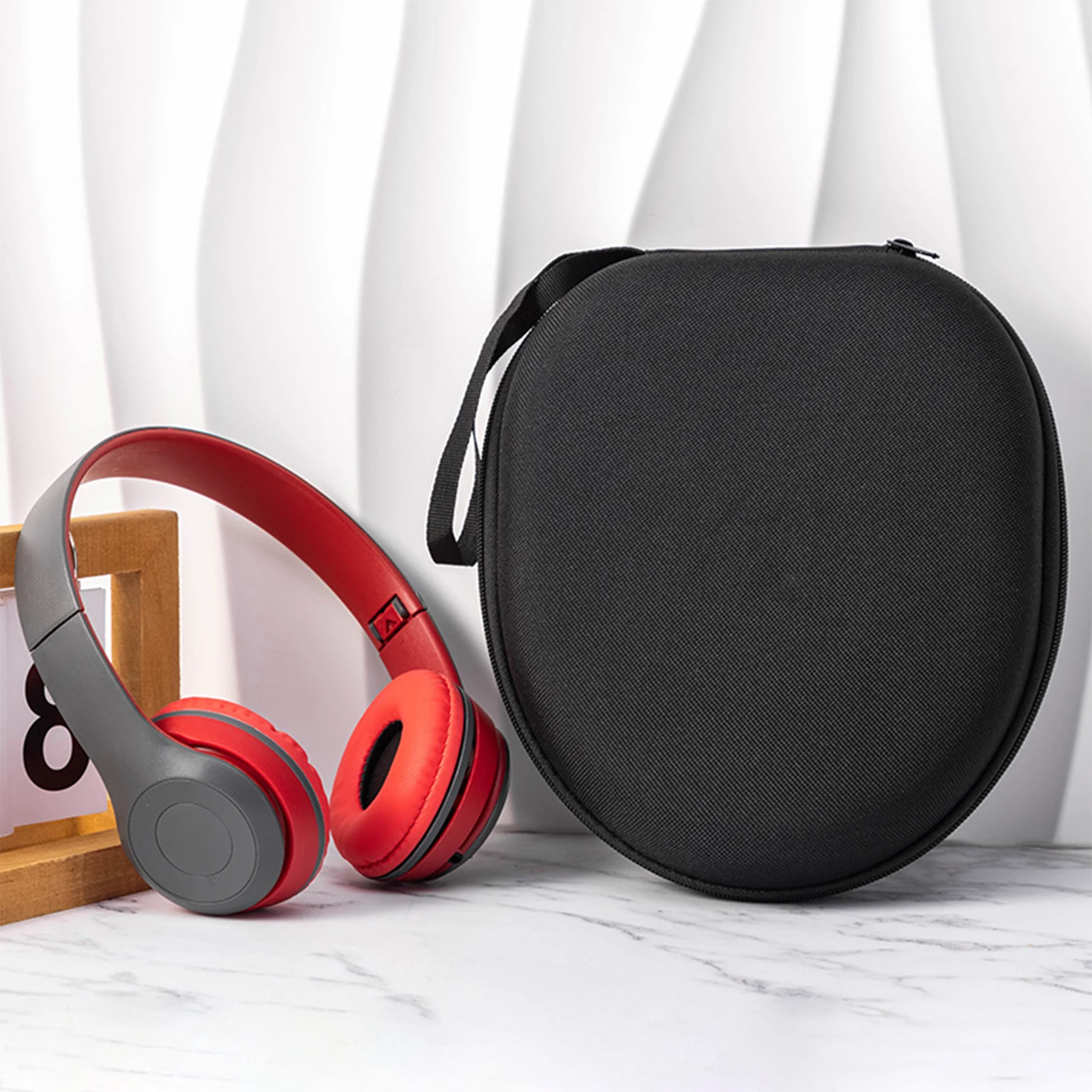 

Portable Headphone Storage Bag Portable Scratch Shock Resistant Headset Travel Bag for Women Men Birthday Gift xobw