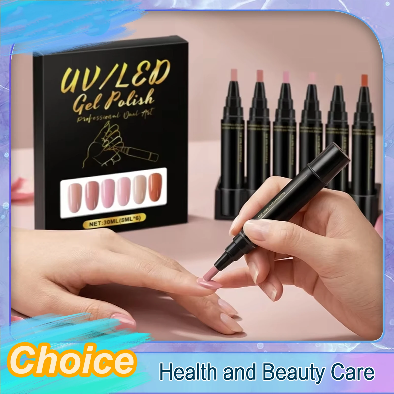 Multicolor DIY Nail Art Pens High Pigment Quick Dry Free Draw Design Decorate Nails Safe Gentle Waterproof Nails Art Oil Pens