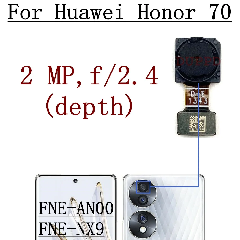 Back Main Front Camera For Huawei Honor 70 Original Frontal Selfie Facing Rear Camera Module Flex Replacement Parts