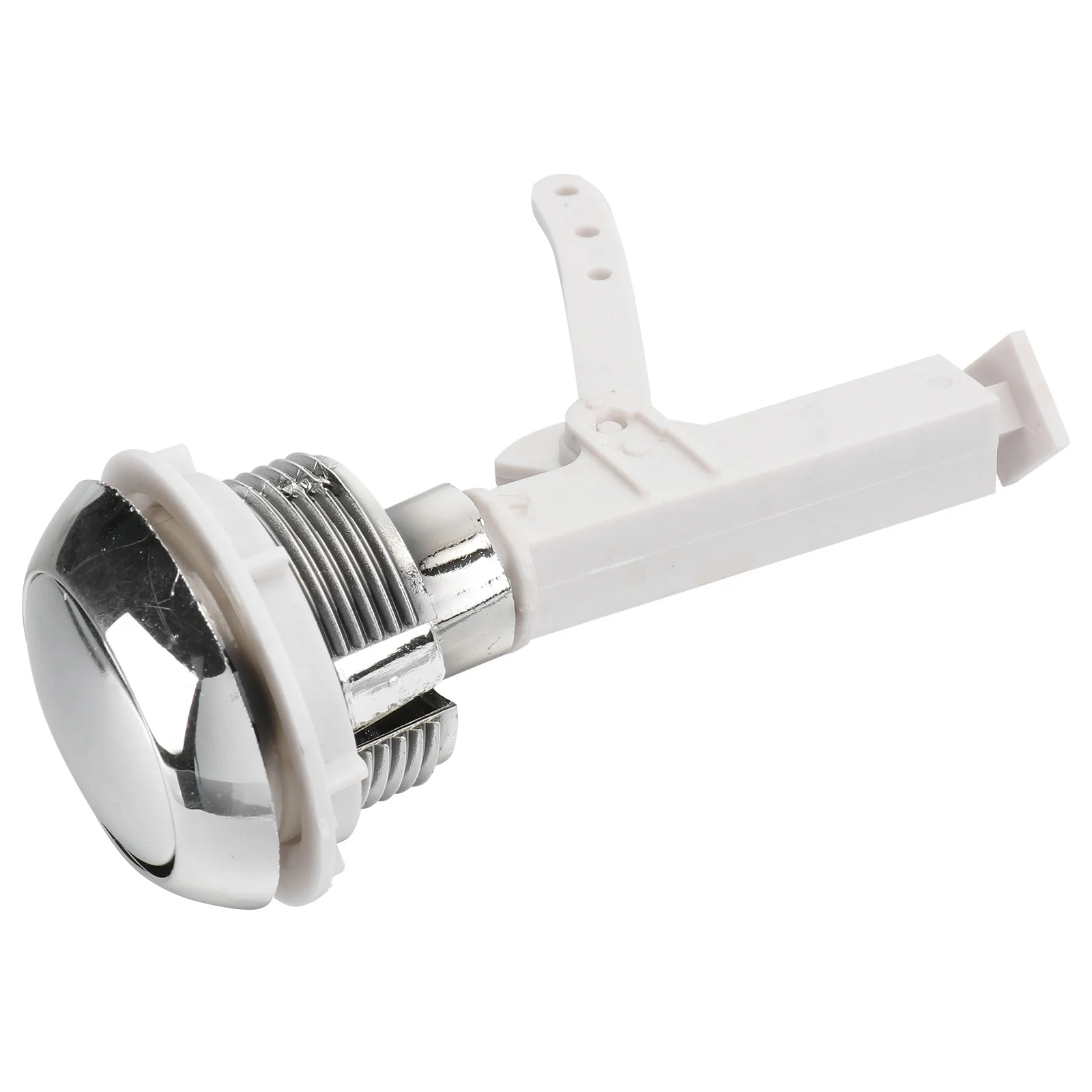 Toilet Flush Button Replacement Single Push Handle Durable Water Tank Rod Thread Fit Most Flush Toilets Home Decoration