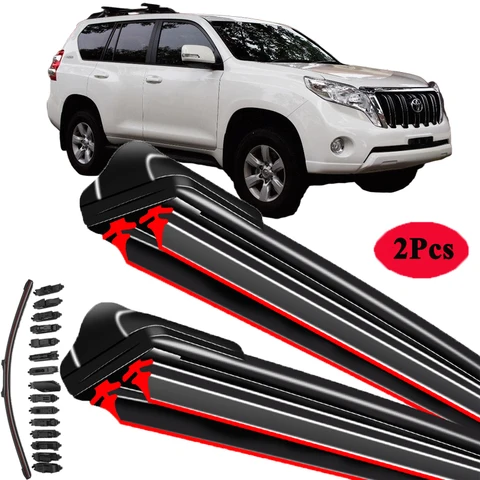 Стеклоочистители переднего ветрового стекла для Toyota Prado 150 J150 2010 ~ 2019, автомобильные аксессуары 2011 2012 2013 2015, автомобильная Щетка стеклоочистителя
