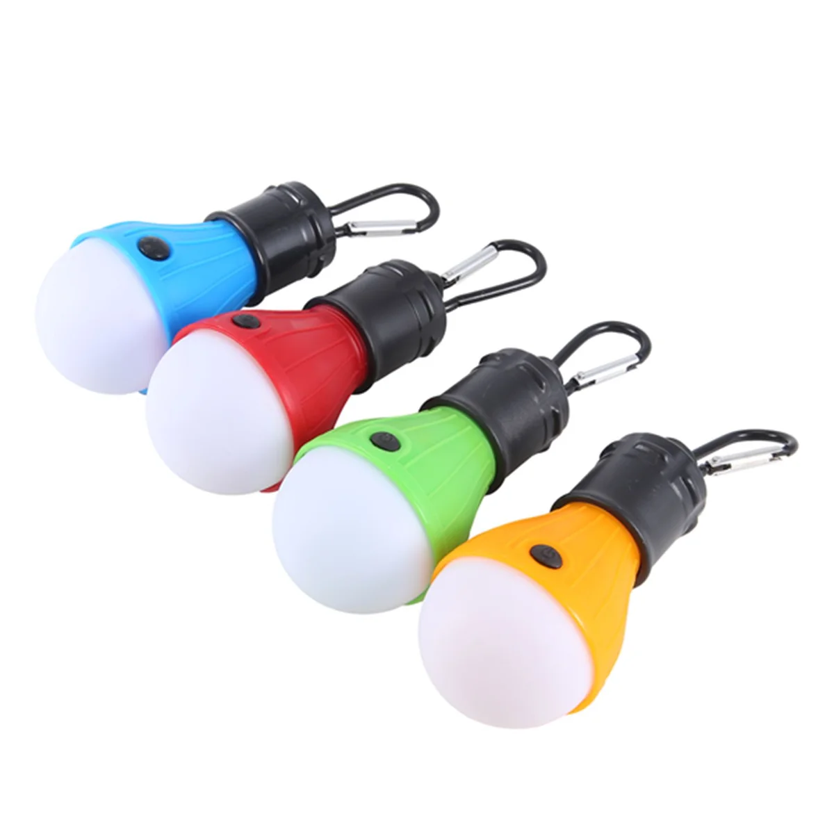 Paquete de 4 luces de camping con clip para tiendas de campaña