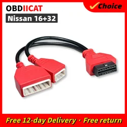 16+32 Gateway OBD Cable Adapter for Niss-an 16pin Cable Adding Key No Need Password Work with Autel IM508 IM608