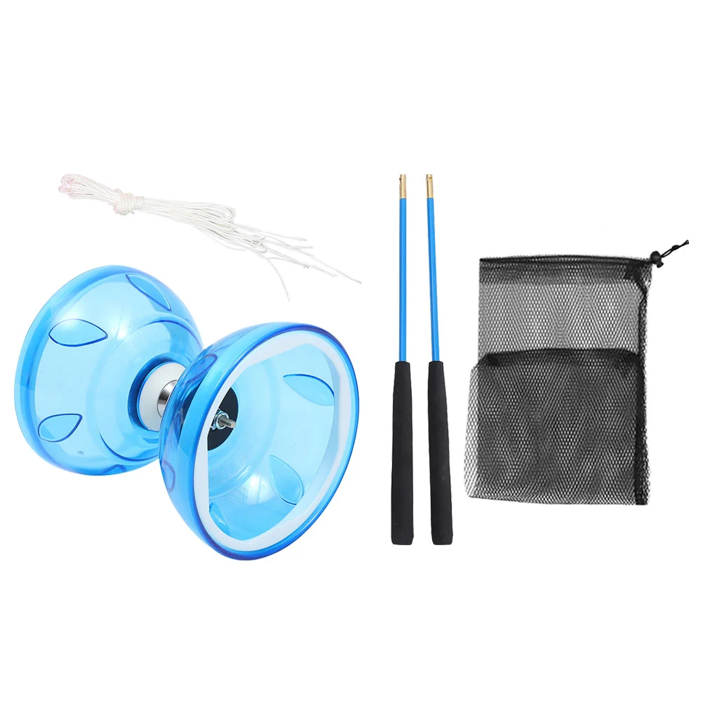 1 Set Clear Diabolo Yoyo Outdoors Playthings Bearing Chinese Yoyo Diabolo Toy Plaything Outdoor Diabolo Toy for Exercise