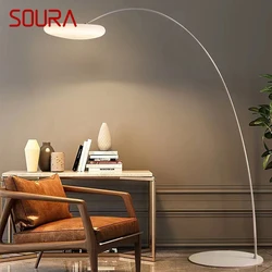 SOURA Fishing lampada da terra Nordic Modern Family Living Room accanto al divano Creative Cloud LED lampada da terra decorativa