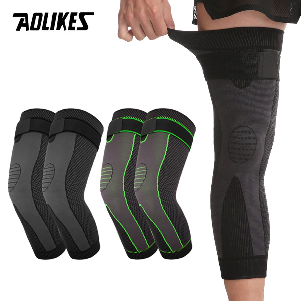 AOLIKES Sport Full Leg Compression Sleeves Knee Braces Support Protector for Weightlifting Arthritis Joint Pain Relief