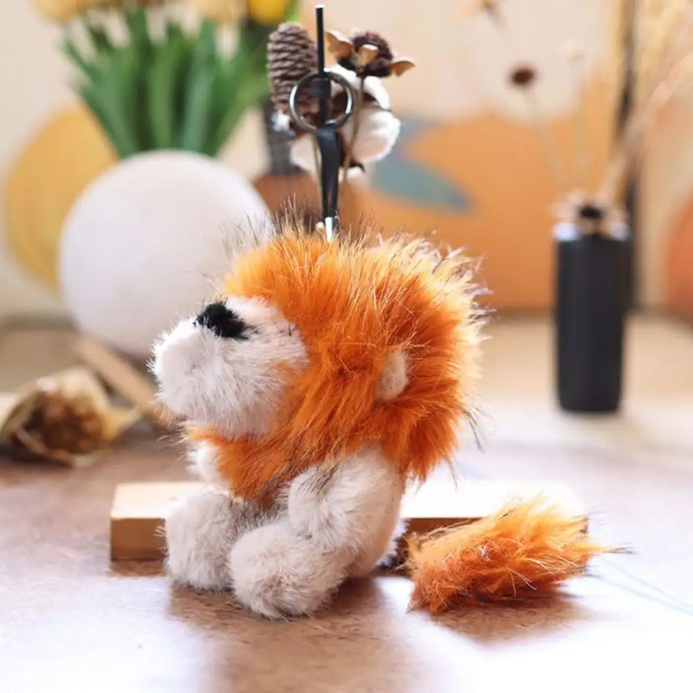 

Doll Pendant Keychain Lion Plush Doll Keychain Backpack Accessory Cute Lightweight Pendant Holder Toy for Kids Adults Keychain