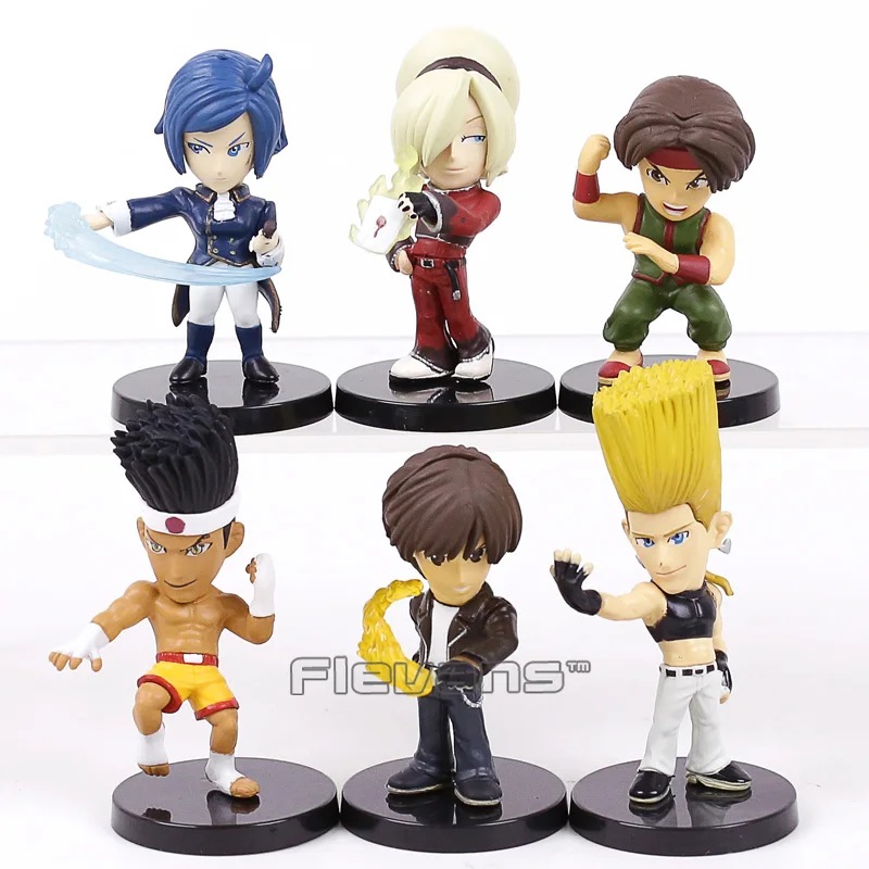 12pcs/set KOF Leona Heidern Yuri K Raiden Kyo Ash Elisabeth Joe Higashi Benimaru Nikaido Sie PVC Dolls Toys Colletible Figurals