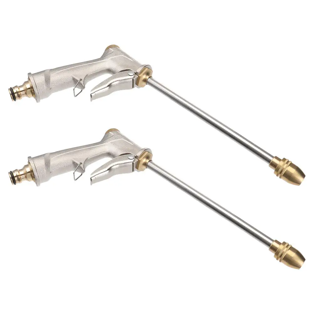 High Pressure Hose Nozzle Sprayer 2 Pack Non Slip Grip Rust Resistant for Car Washing Garden Watering