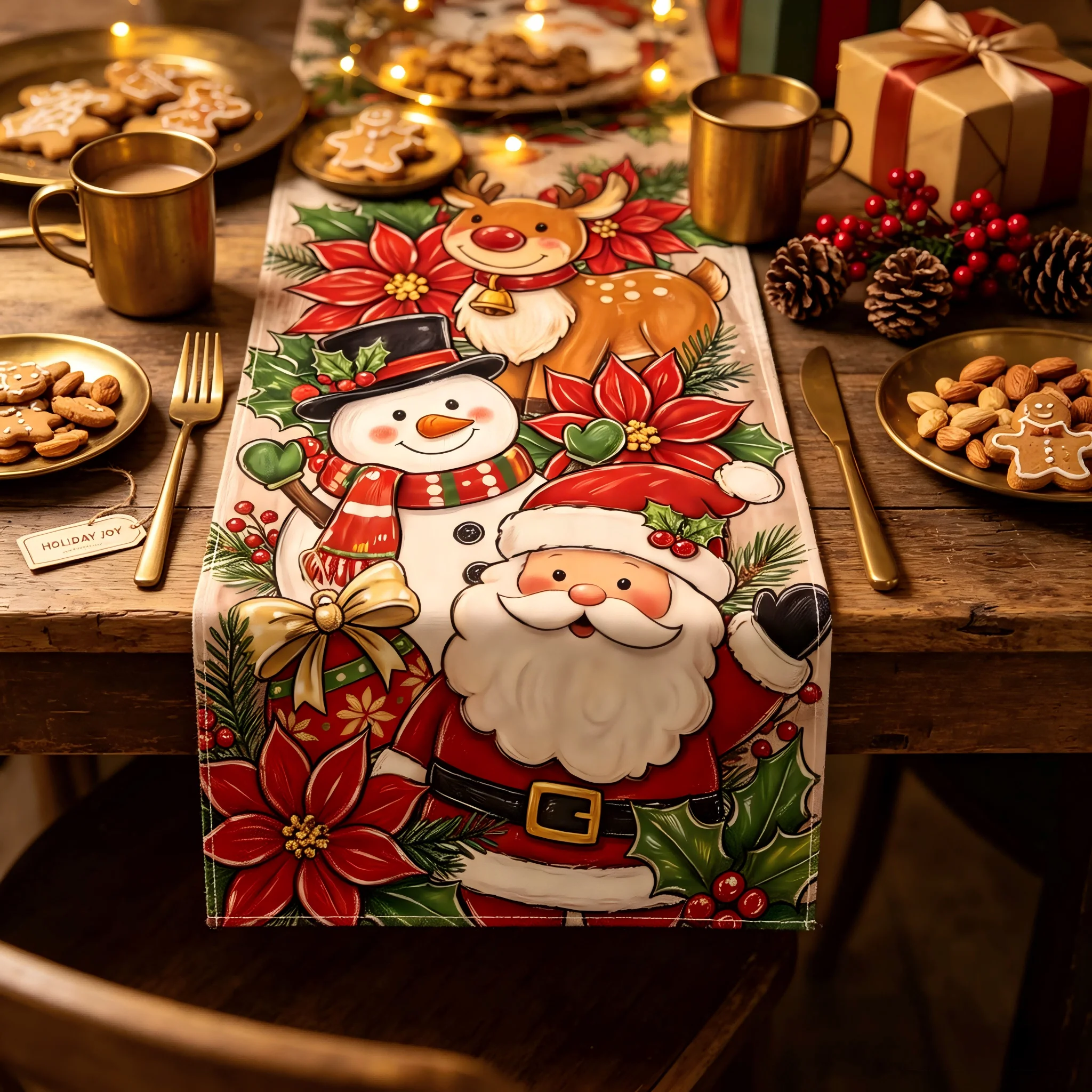 Home Decoration Table Runner Holiday Christmas Printed Table Runner Dining Table Runner High Definition For Living Room Dining