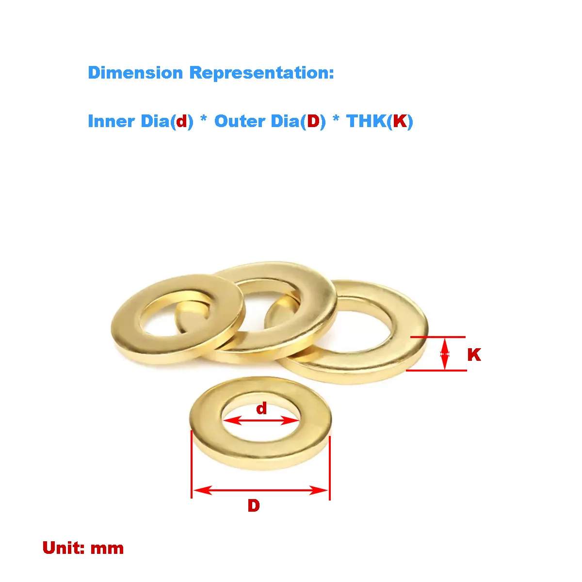 Messing Verdikte Ronde Platte M2M3M4M5M6-M24