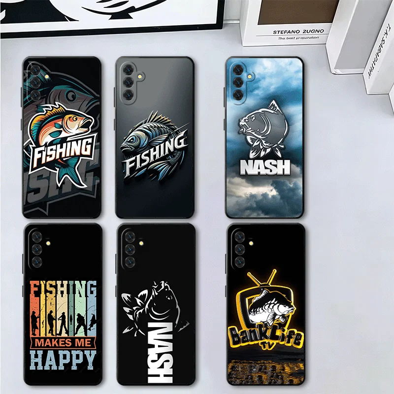 Nash Fishing Fish Mark Soft Phone Case for Samsung A17 A37 A57 A16 A26 A36 A56 A15 A25 A35 A55 A14 A24 A34 A54 A13 A23 A33 A53 A