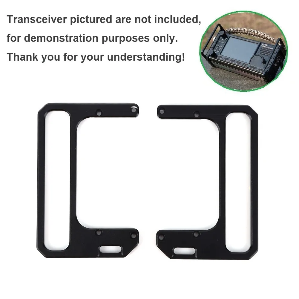 Radio Bracket Stand Holder for XIEGU X6100 HF Transceiver Side Handle Mount Outdoor Use CNC Aluminum Alloy Shield