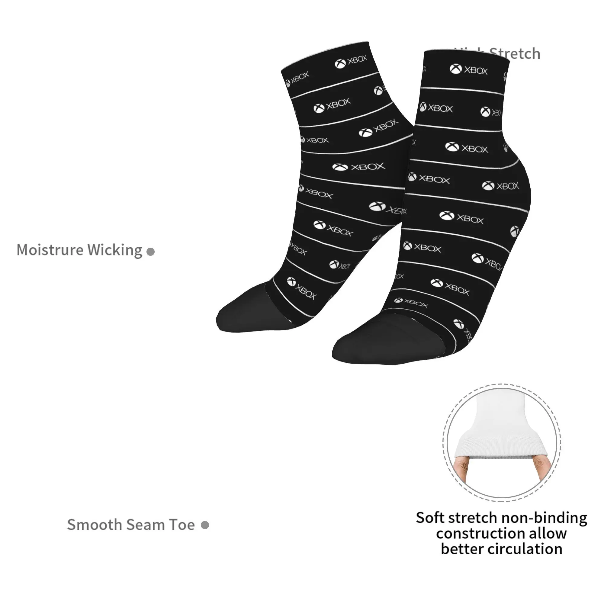 جوارب Xbox-game-pass، جوارب Harajuku الممتصة للعرق، ملحقات جوارب لجميع المواسم لهدايا الرجل والمرأة #3