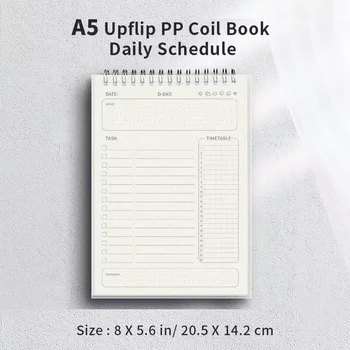 1pc Planner Agenda Spiral A5 Notebook Schedules Daily Plan To Do List Notepad 160 Pages…