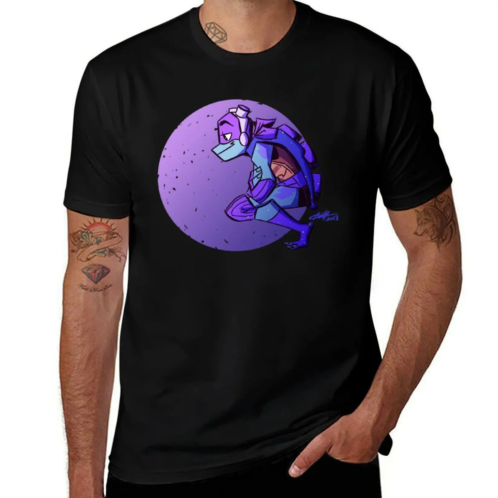 

The Purple One T-Shirt summer 2025 blue archive graphics anime stuff luxury clothes men