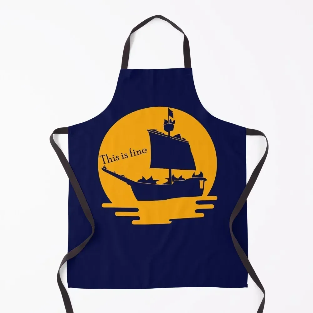 

Толстая - горящий корабль, фартук, кухонные аксессуары Kawaii, кухонная утварь, мужской кухонный фартук для косметолога