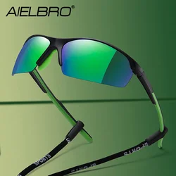 AIELBRO New Cycling Eyewear Sets Men's Sunglasses Polarized Glasses Cycling Sunglasses for Sports TR-90 Sunglasses for Men