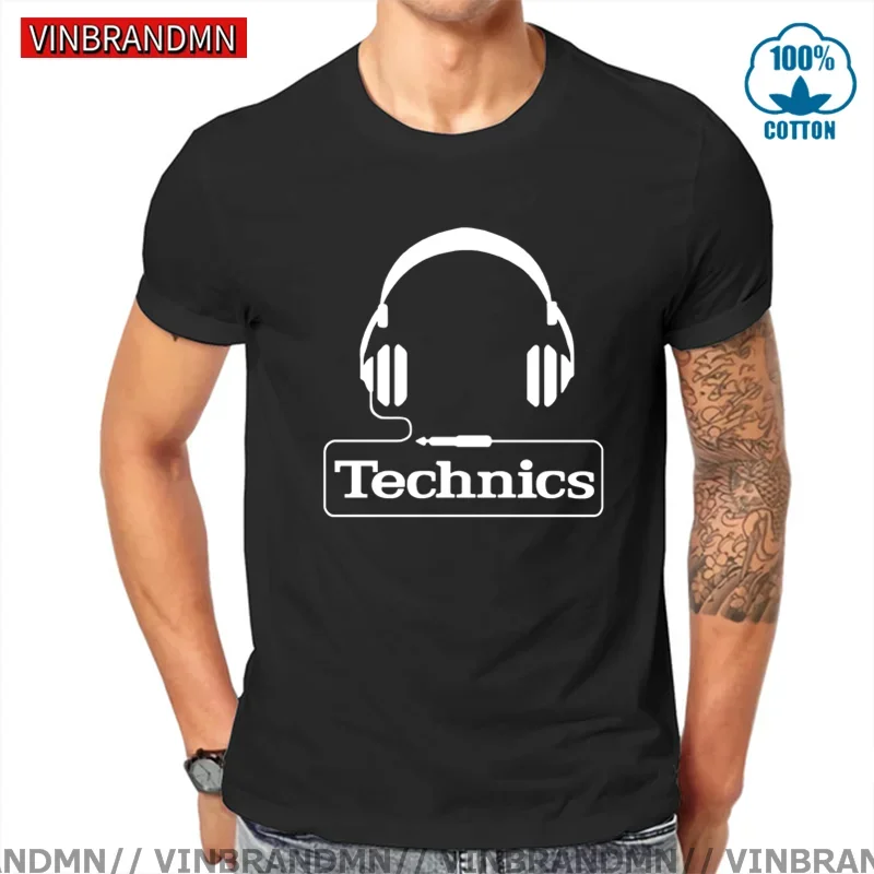 Disco DJ Party House Tshirt Hip Hop Streetwear Fashion T shirt Thunderdome Technics T-shirt headset earphone headphone tee shirt