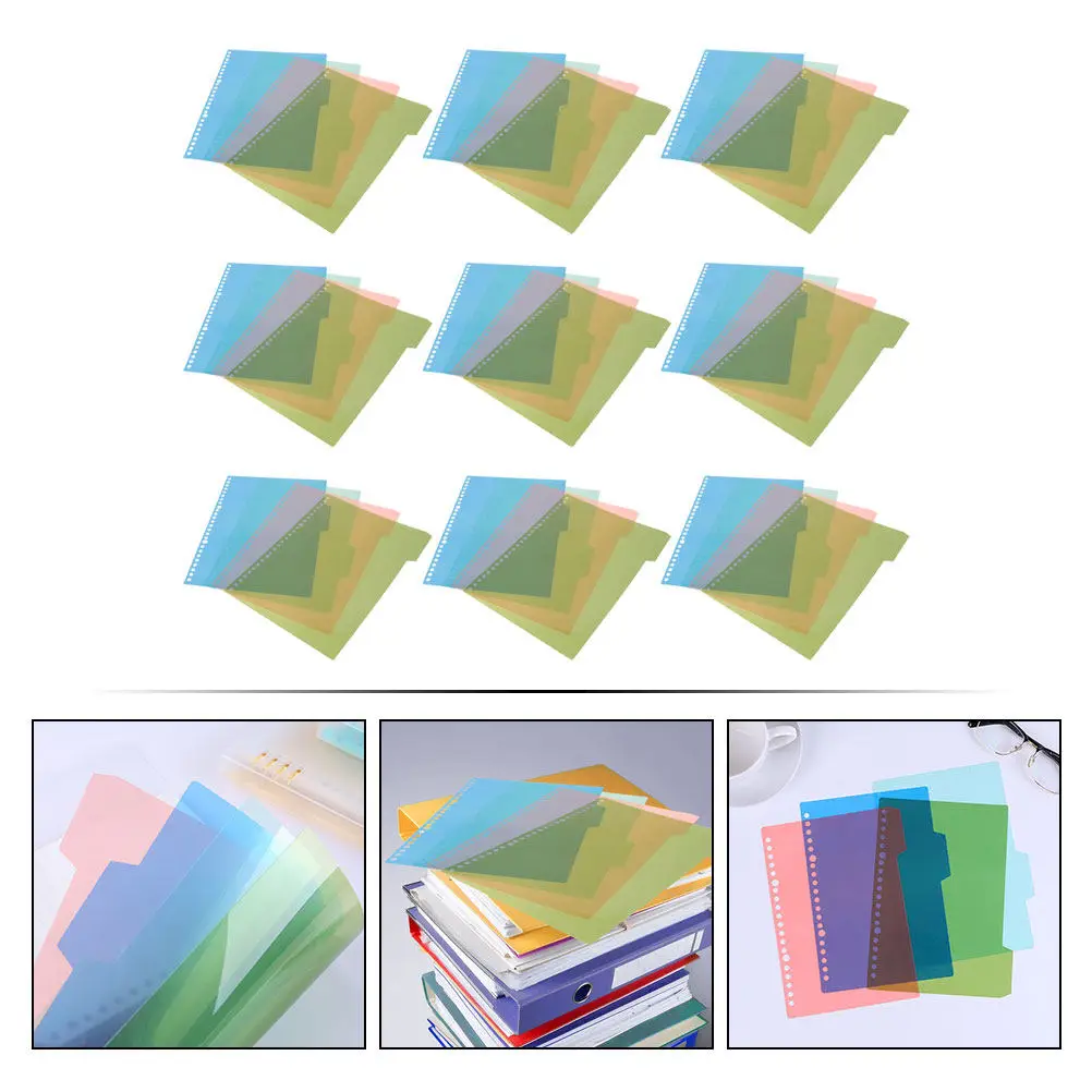 

44Pcs Colorful Plastic Tab Dividers with Writeable Index Tabs for Binders Notebooks Planners Reports Presentations Research