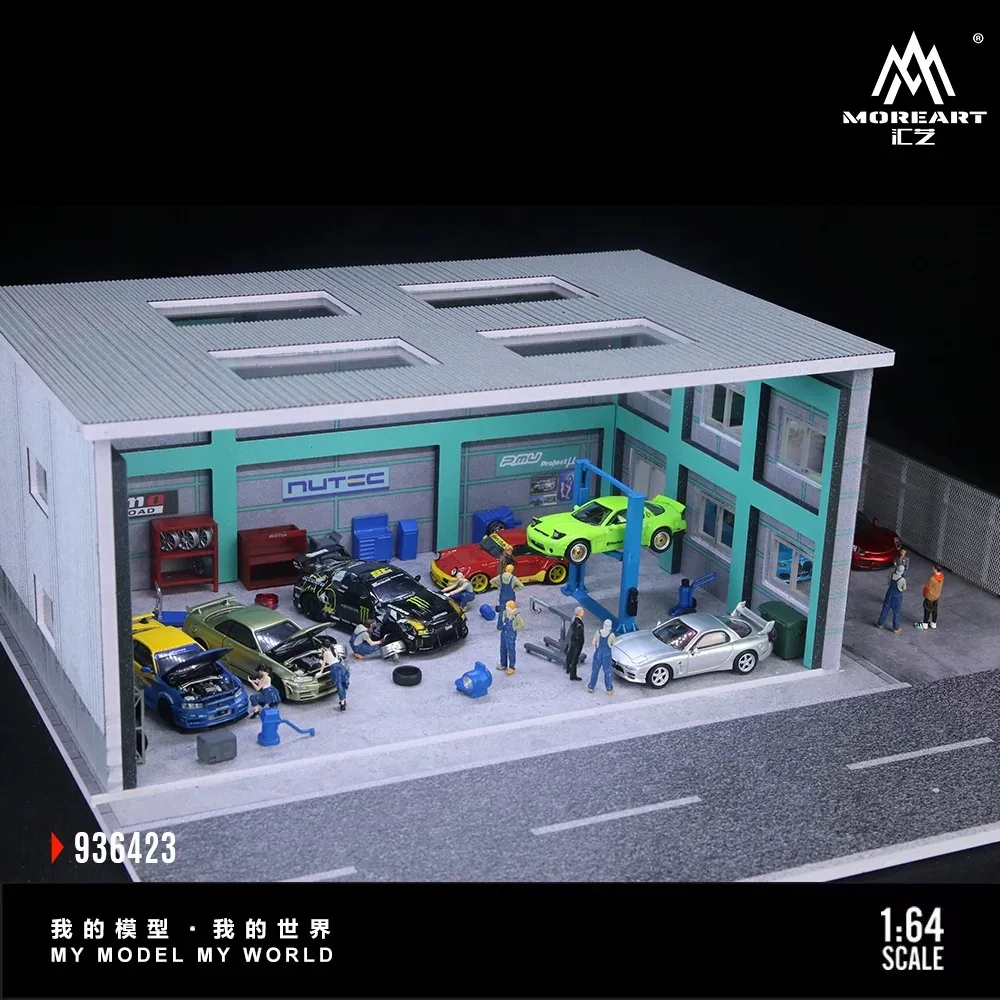 TimeMicro&MoreArt 1:64 Yokohama Repair Shop Lighting Scene Model