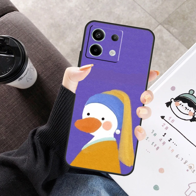 Cartoon Cute Animal Duck Cover For Xiaomi Redmi Note 11 9 10 12 13 14 Pro 10S 11S 12S Case For Redmi 10C 13C 12C 14C