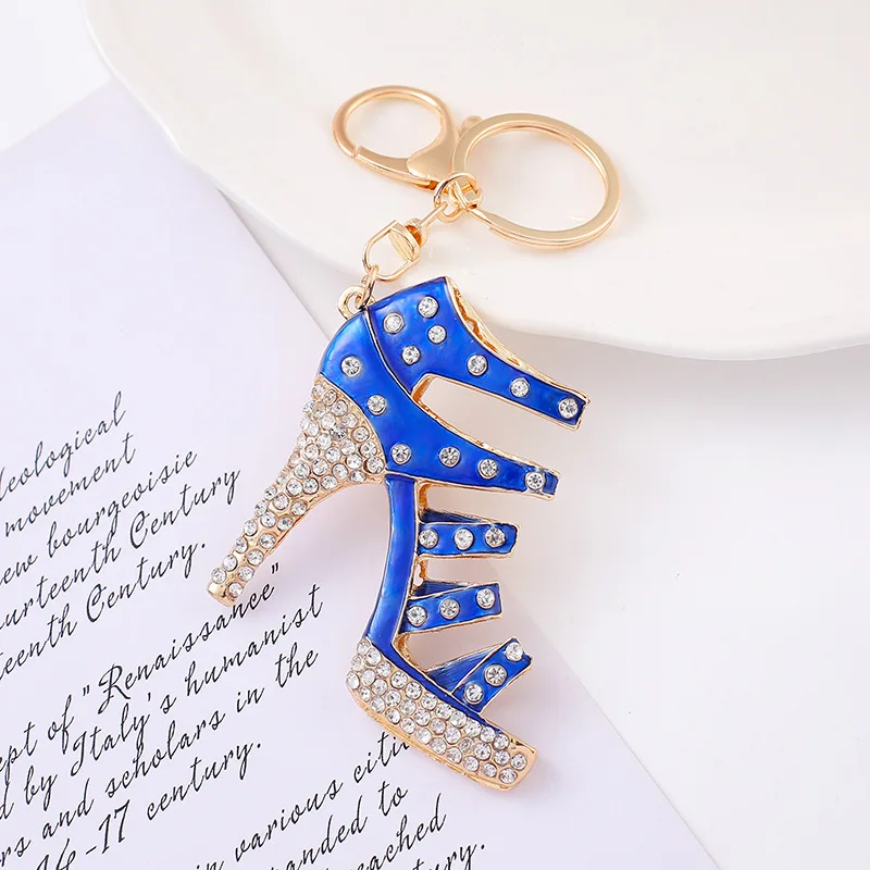 Porte-clés à Talons Hauts en Strass pour Femme, Pendentif de Sac à Main en Métal localité, Bijoux en Clip, Accessoires Créatifs