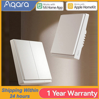 Original Aqara Smart E1 Wall Switch ZigBee 3.0 Wireless Light Button No/With Neutral Fire Wire For Xiaomi Mi Home Homekit APP