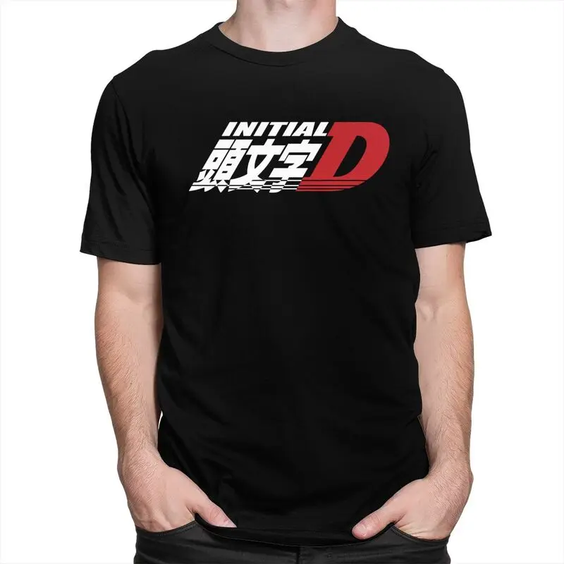 Custom Trendy Drift Racing Anime Initial D T Shirt Men Short Sleeve Pure Cotton T-shirt Leisure Tee Tops Fashion Tshirts