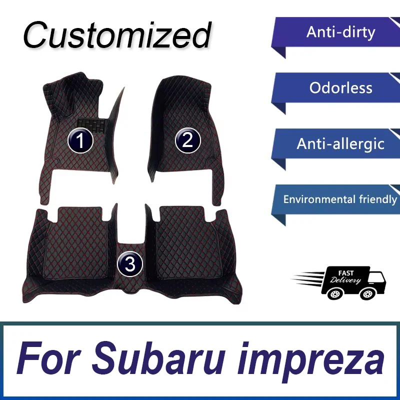 Custom Car Floor Mat For Subaru impreza BRZ XV 2007 2011 2012 2015 2017 2018 2020 2022 2024 Man Gifts Auto Interior Accessories