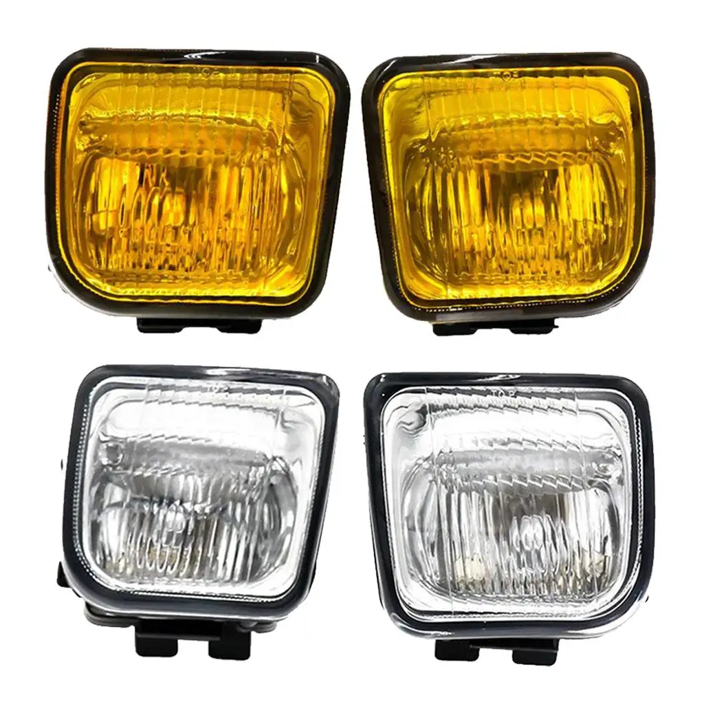 Black Plastic Fog Lamps Lighting Kit Driver Passenger Side Car Light Replacement for Honda Civic 1996-1998