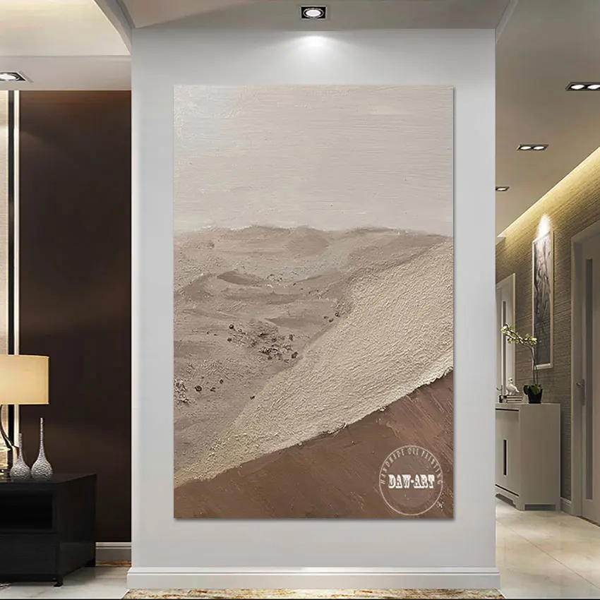 Modern Abstract Textured Canvas Art 3d Picture Sand Dune Landscape Unframed Beautiful Scenery Wall Painting Living Room Decor