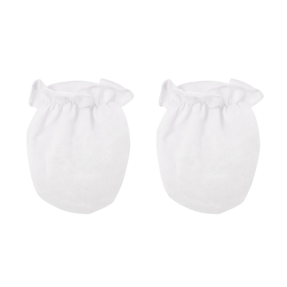 6 Pieces Cotton Baby Clothing Set White Plain Muslin Baby Romper+Bodysuit+Hat+Bib+Mittens Blank Newborn Clothes For 0-3 Months