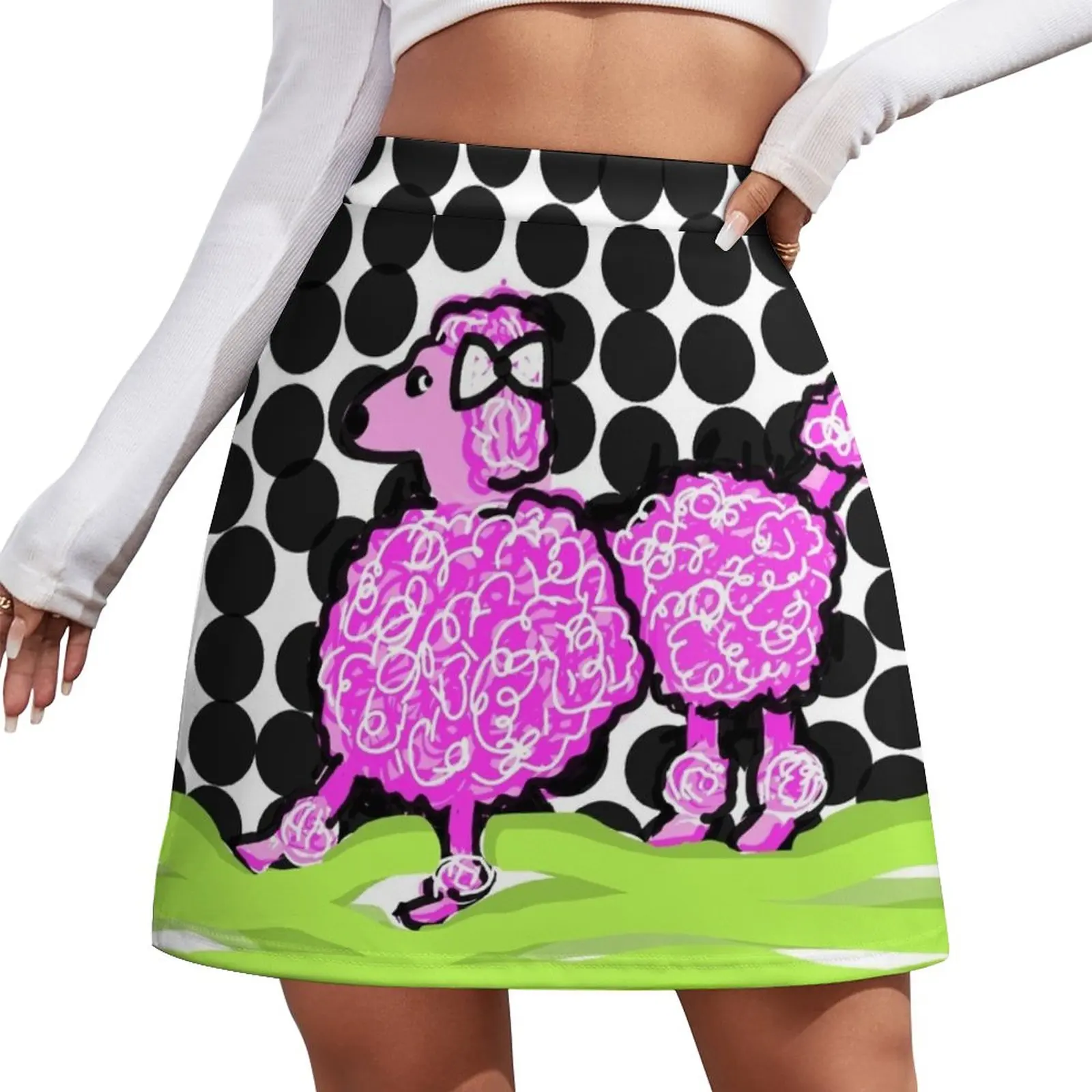 

Pink Poodle Mini Skirt Skirt for girls korean style skirt