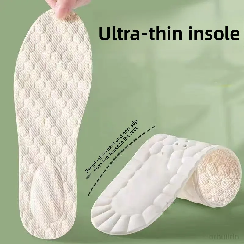 Men Women Unisex Summer Ultra‑Thin Soft Liquid Gel Shoe Insoles Non‑Slip Breathable Cool Feet Sports Shoe Inner Pads Daily