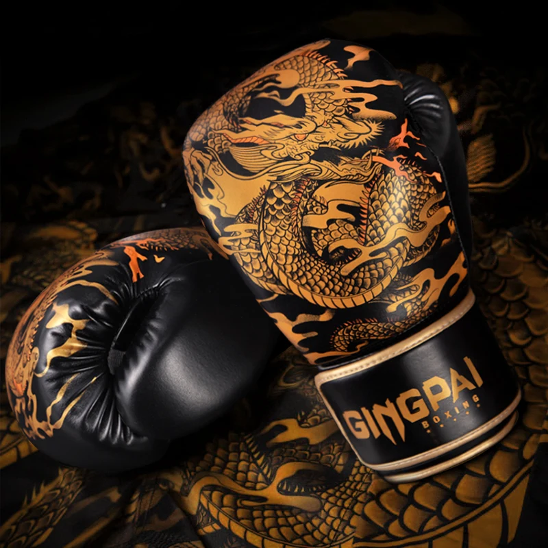 10 12  14oz Professional boxing gloves adult Sanda combat training practical thick breathable Muay Thai men's punching bag bags