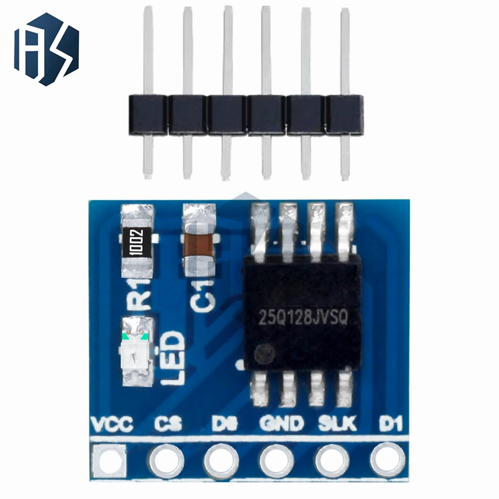W25Q128 128Mbit 8MByte FLASH NorFlash Module de stockage Interface SPI Module BV FV pour STM32