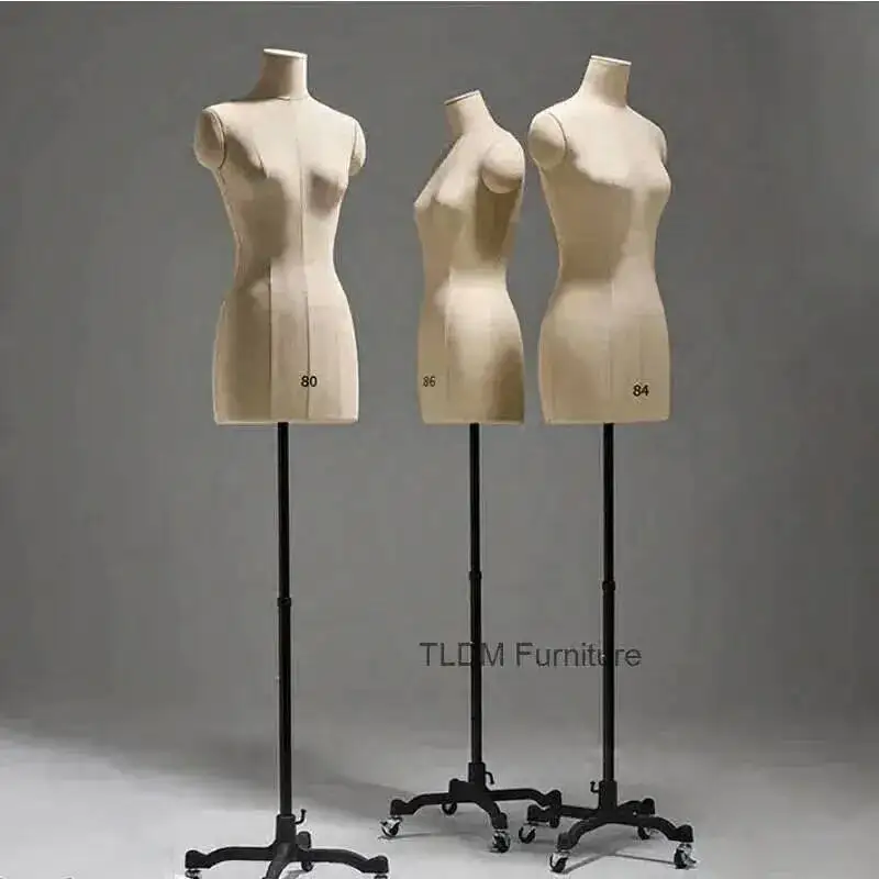 

Metal Professional Tailor Mannequins Sewing Female Model Clothes Design, Bust Dress m Stands Base Mannequin Can Pin i