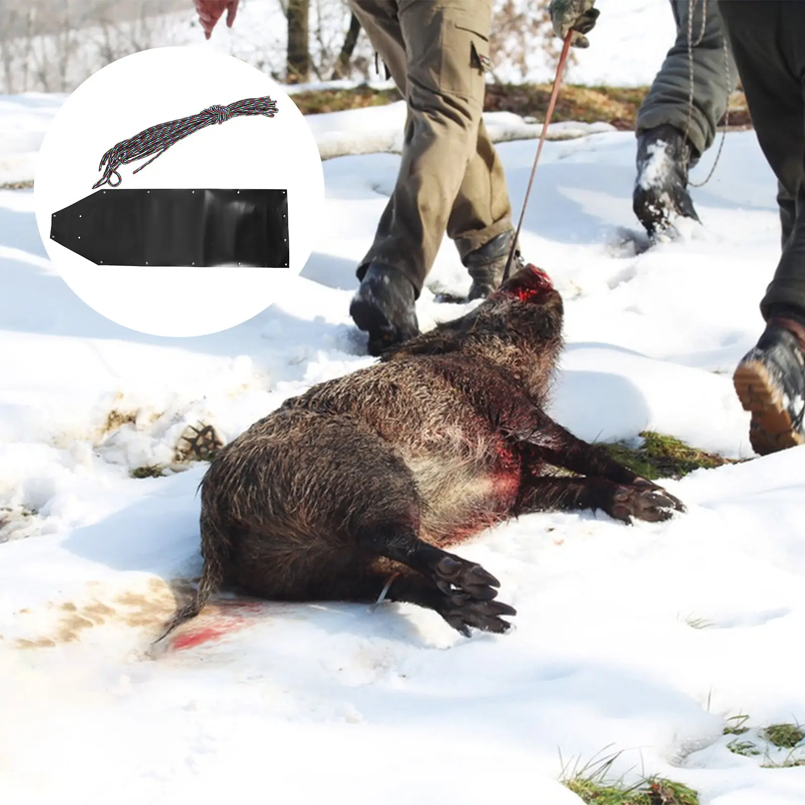 

Комплект пластиковых саней для перетаскивания оленей с веревкой, универсальные санки для перевозки оленей, снаряжение для охоты на открытом воздухе