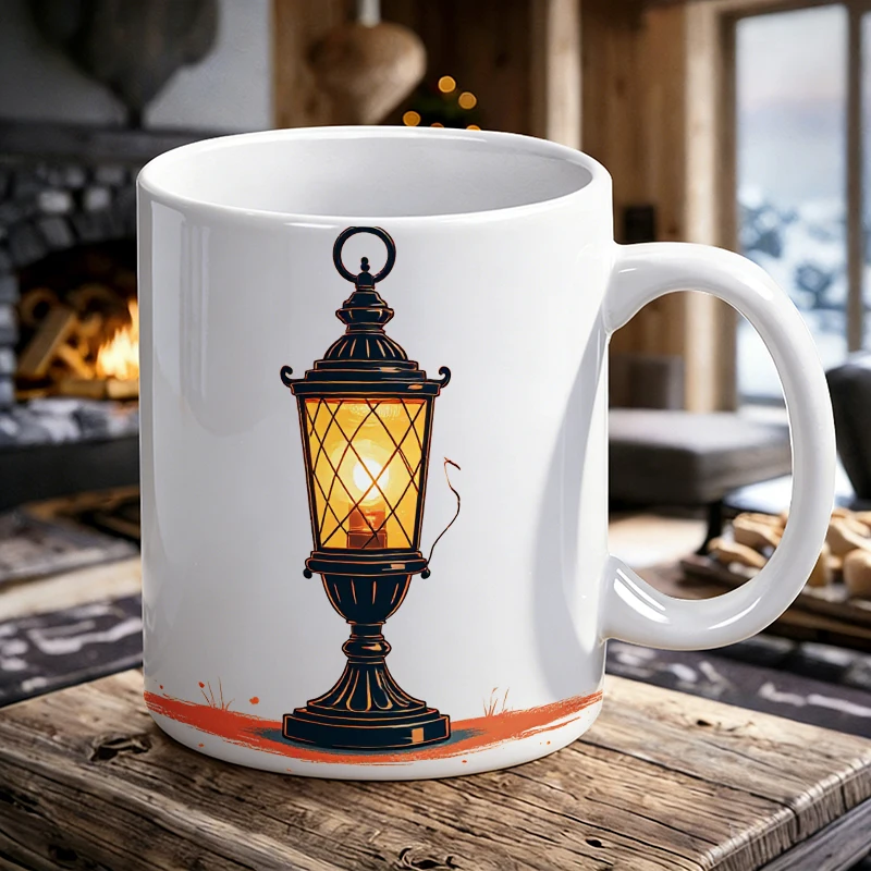 

Bastille Day Mug Coffee Cup Ceramic Cup Celebrate with Sparkle and Lanterns